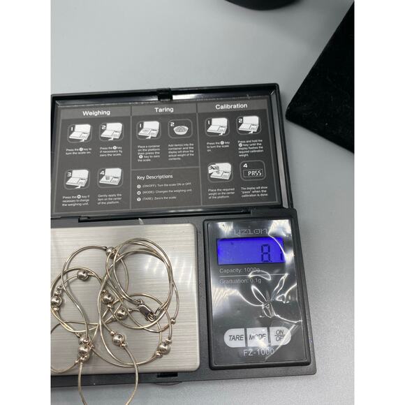 Vintage Danecraft‎ Italy Double Ball and chain Sterling Necklace - Picture 9 of 9